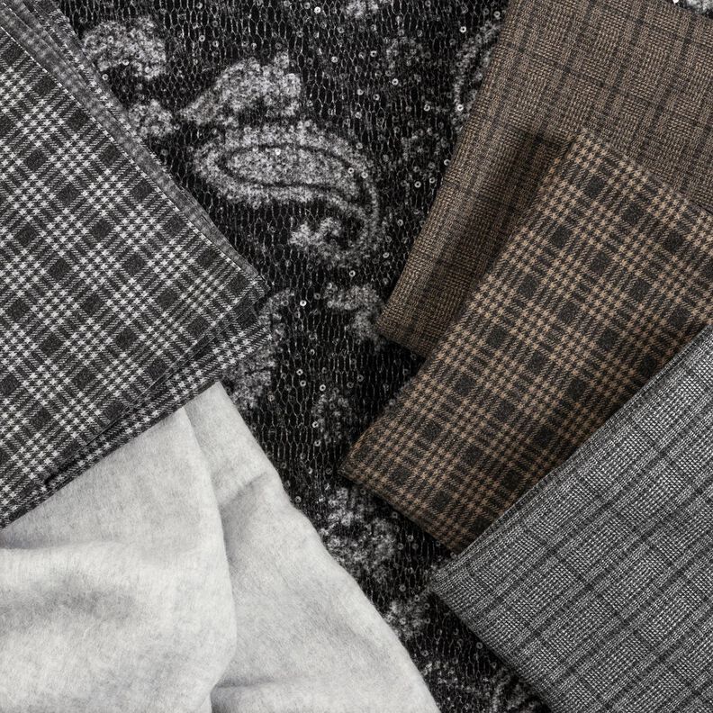 Frakkestrik skotskternet – lysegrå/antracit,  image number 5