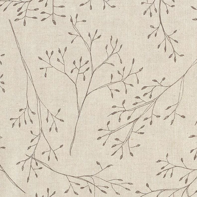 Dekorationsstof halvpanama fine grene – natur,  image number 6