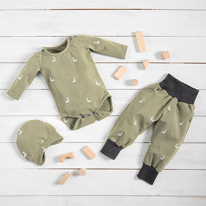 Bomuldsjersey søde gæs – pistacie,  image number 7