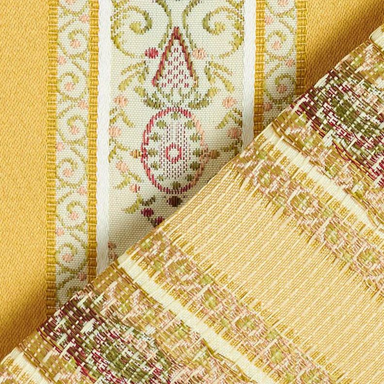 Møbelstof Jacquard Biedermeier Striber – creme/gul,  image number 3