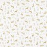 Bomuldsstof Cretonne rensdyr og stjerner – elfenben/guld,  thumbnail number 1