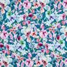 French Terry Sommersweat akvarel-blomstereng Digitaltryk – havblå,  thumbnail number 1