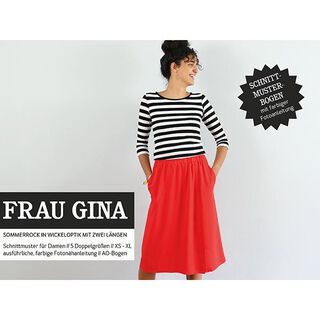 FRAU GINA - nederdel i wrap-look med sidesømslommer, Studio Schnittreif  | XS -  XL, 