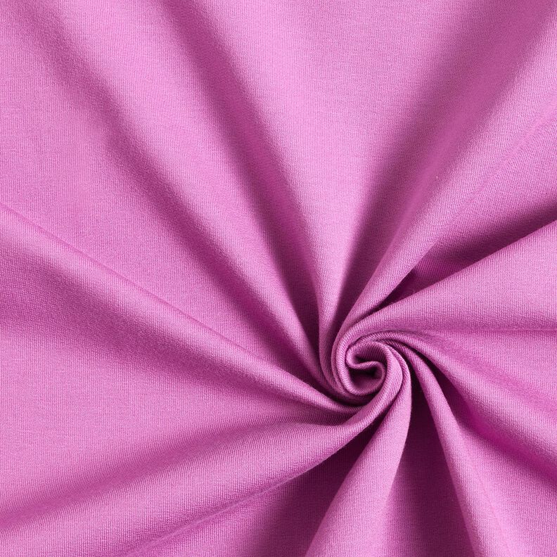 Let French Terry ensfarvet – rødlilla,  image number 1