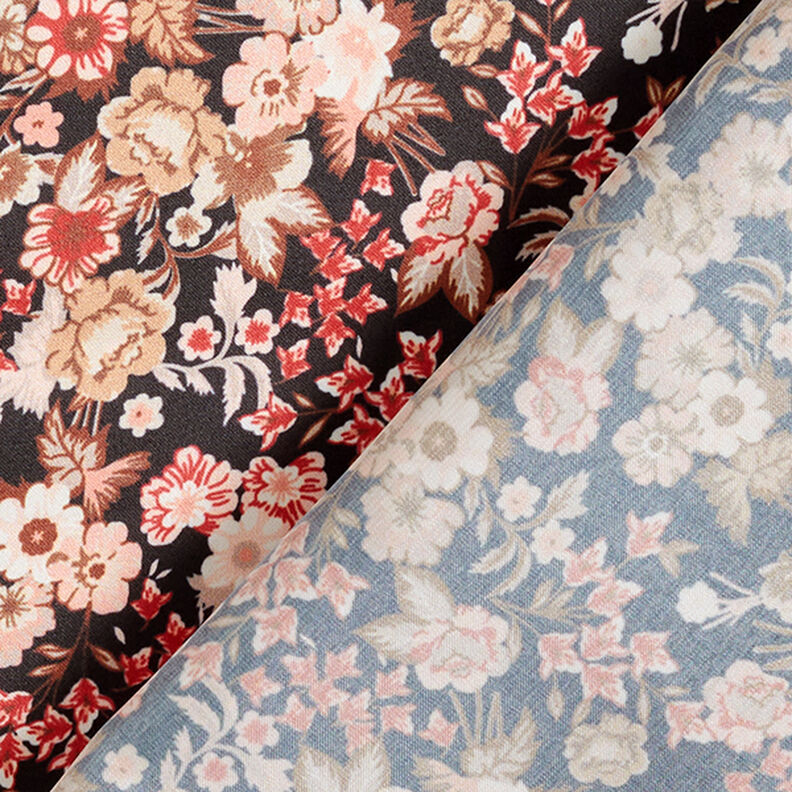 Satin yndige blomster – sort,  image number 4