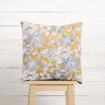 Bomuldsstof Cretonne store blomster – sennep/grå,  thumbnail number 6