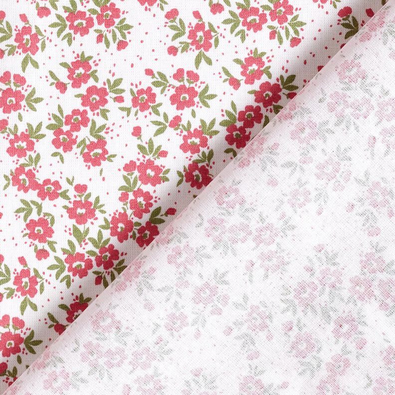 Bomuldspoplin blomsterhav – rød/hvid,  image number 4