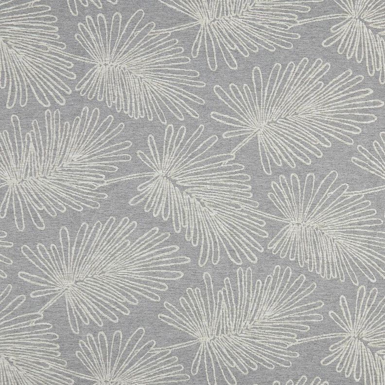 Dekorationsstof Jacquard bladkonturer &ndash; gr&aring;,  image number 1