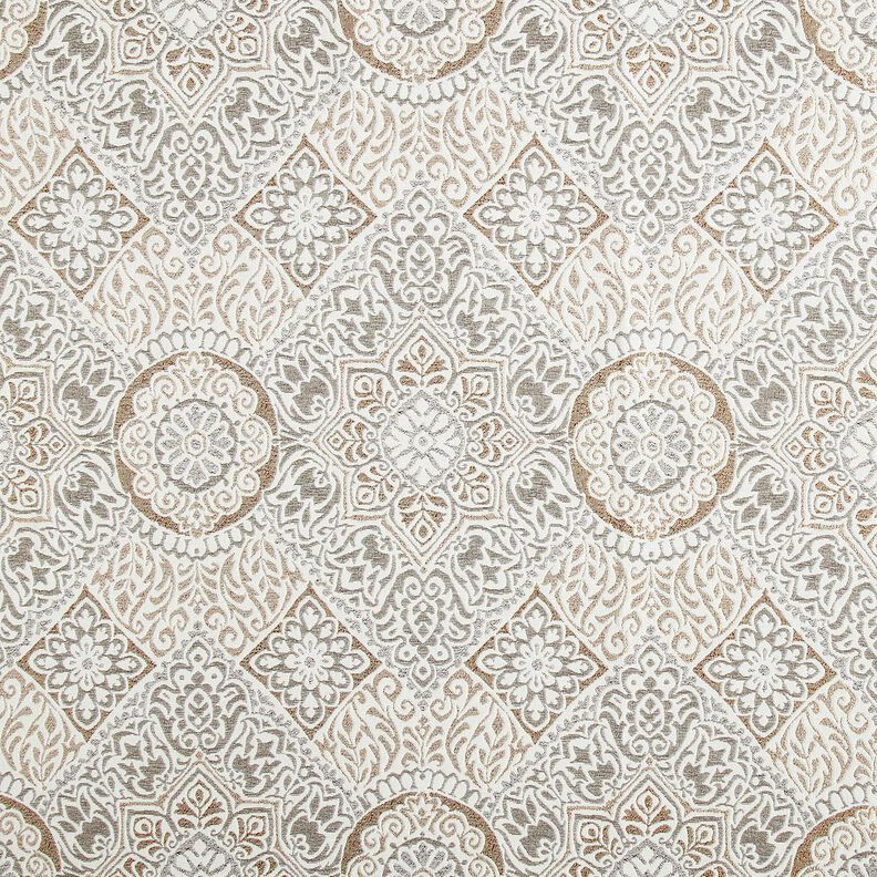 Dekorationsstof Jacquard elegante fliser – anemone/lysebeige,  image number 1