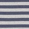 jersey glitter vandrette striber – lysegrå/marineblå,  thumbnail number 1