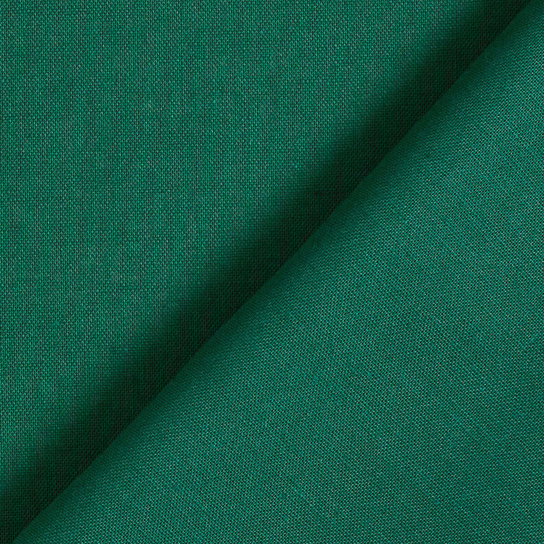 Bomuldsstof Cretonne Ensfarvet – Mørkegrøn,  image number 3
