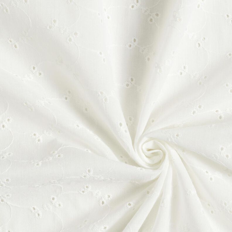 Hulbroderi sarte blomster &ndash; hvid,  image number 3