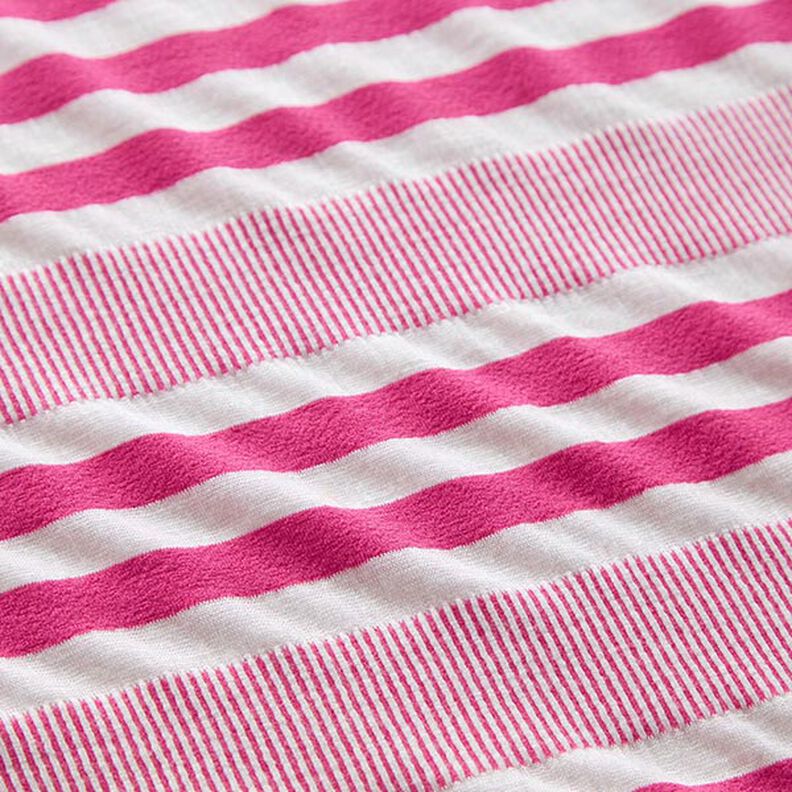 Viskosejersey Crashed – hvid/pink,  image number 2