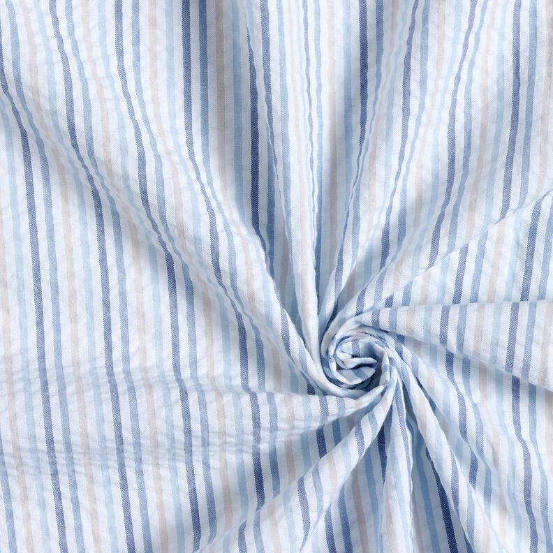 Bæk og bølge Bomuld stribet-mix – blå/hvid,  image number 3