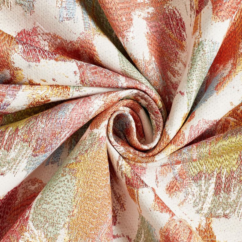 Dekorationsstof Gobelin abstrakt kunst – lysebeige/lyse bær,  image number 3