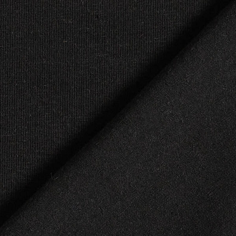 Jersey bomulds-hør-miks ensfarvet – sort,  image number 3