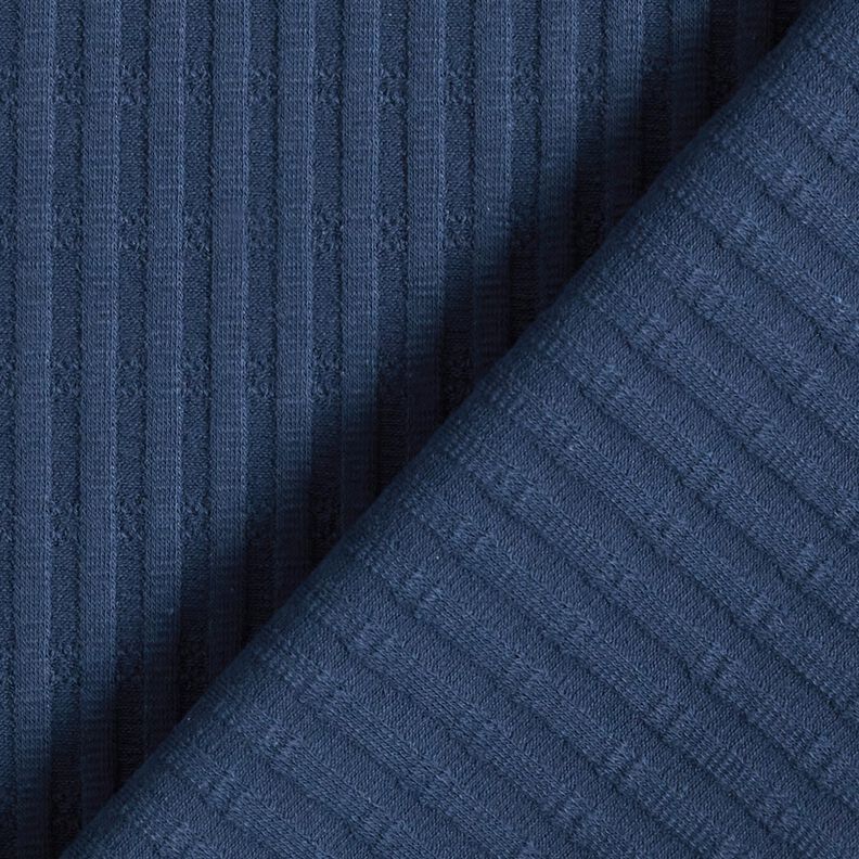 Rib-jersey strikkemønster – natblå,  image number 4