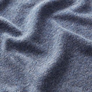 Finstrikjersey med hulmønster Melange – jeansblå, 