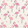 Alpefleece forelskede flamingoer – uldhvid,  thumbnail number 1