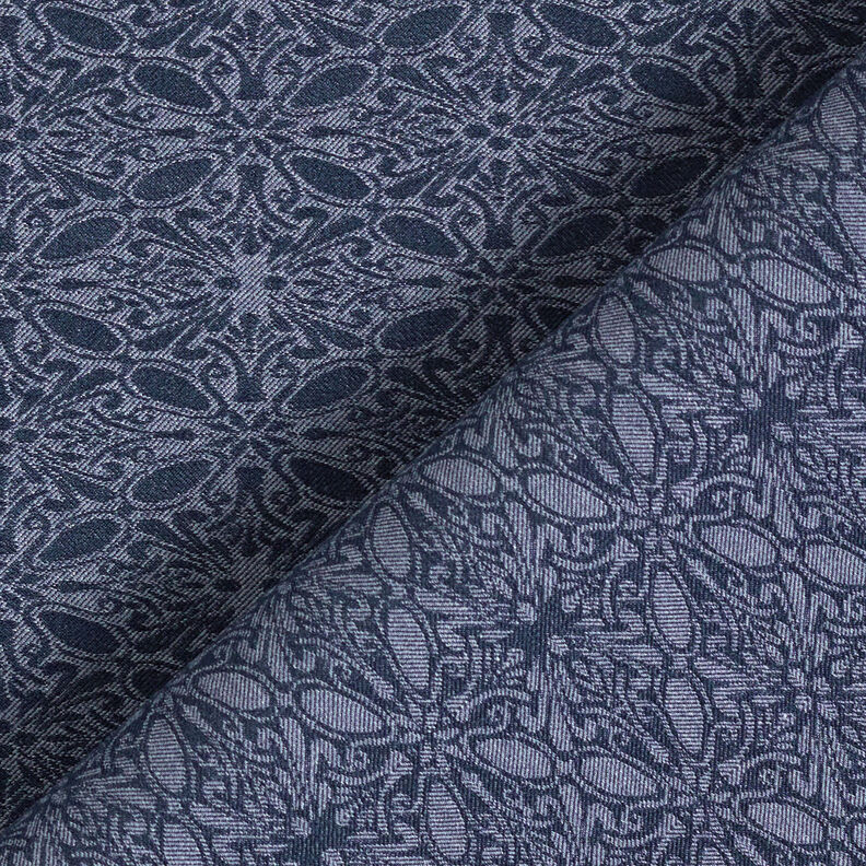 Stretchjacquard ornamenter – jeansblå,  image number 4