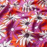 Satin ekspressive blomster – orange/rødlilla,  thumbnail number 2