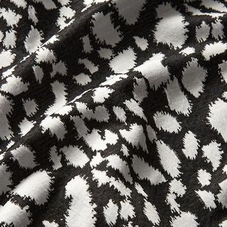 Jacquard-jersey pletmønster – sort/hvid, 