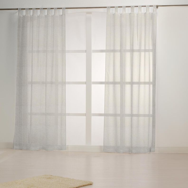 Gardinstof hør-miks Ensfarvet – natur,  image number 6