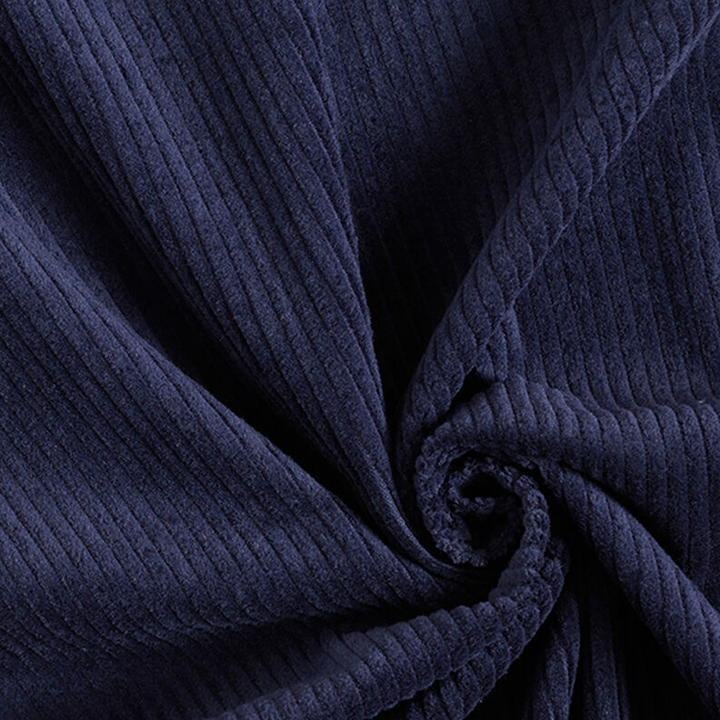 Bred cord forvasket Ensfarvet – marineblå,  image number 1