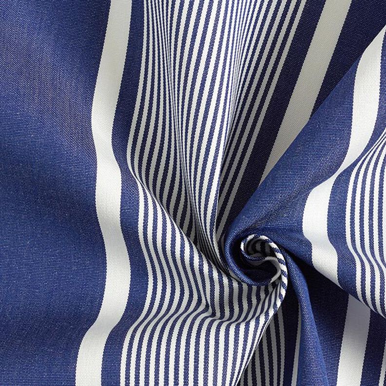 Outdoorstof Canvas striber – marineblå/hvid,  image number 4