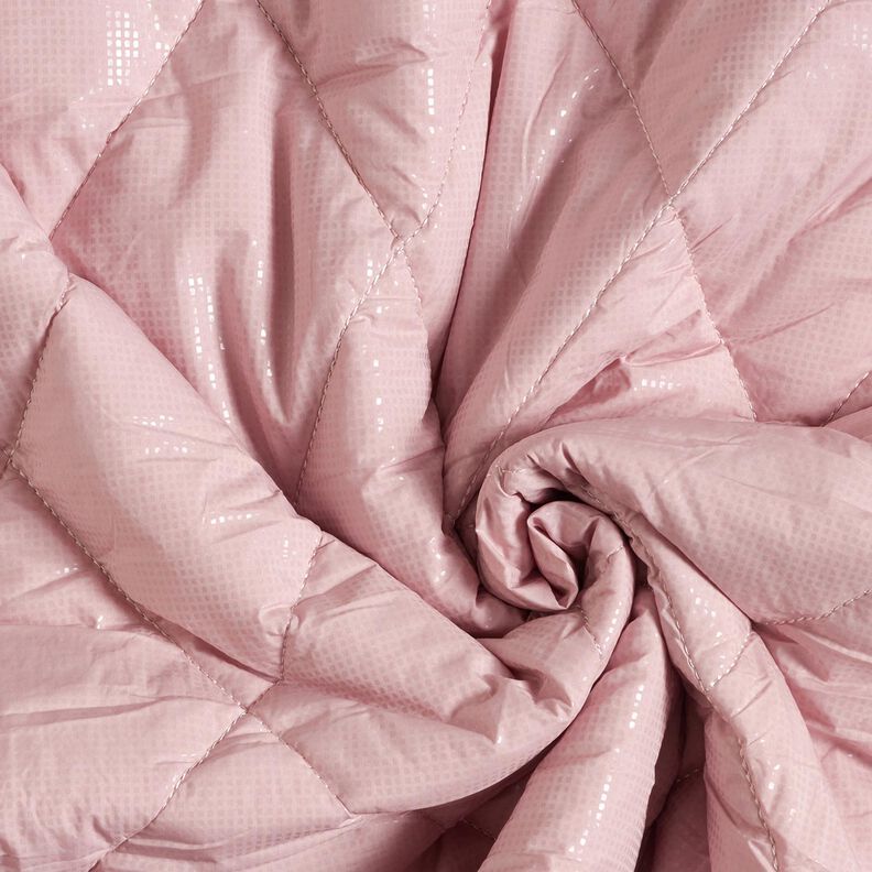 Quiltstof let glans romber – lys rosa,  image number 3