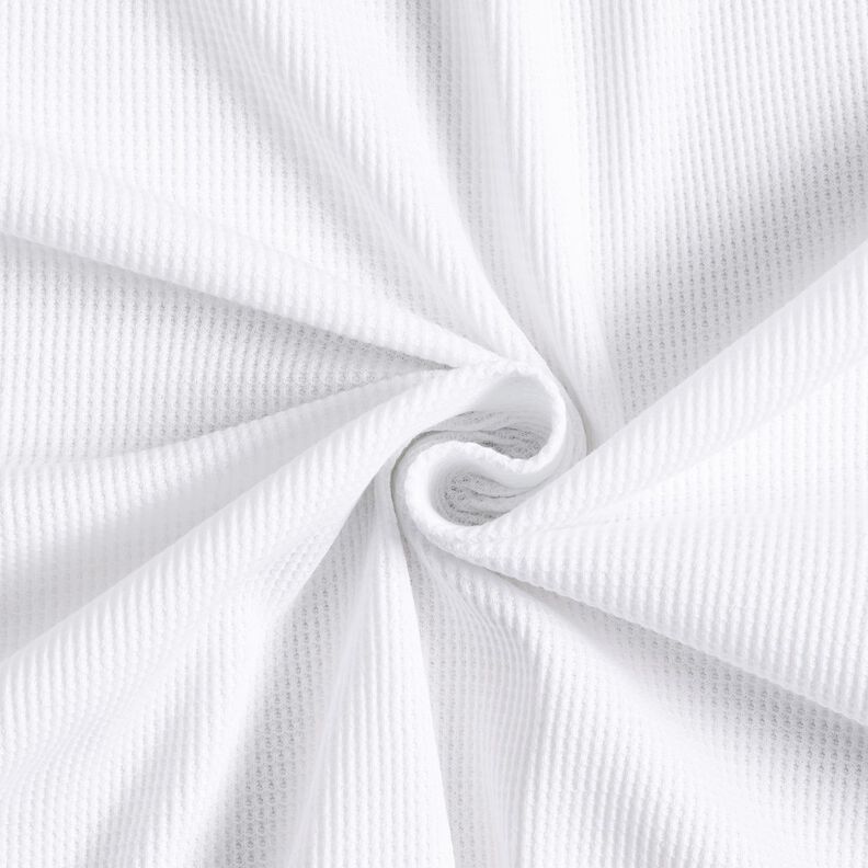 Vaflet jersey Ensfarvet – hvid,  image number 1