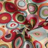 Dekorationsstof Gobelin farverige cirkler – lysebeige/karminrød,  thumbnail number 3