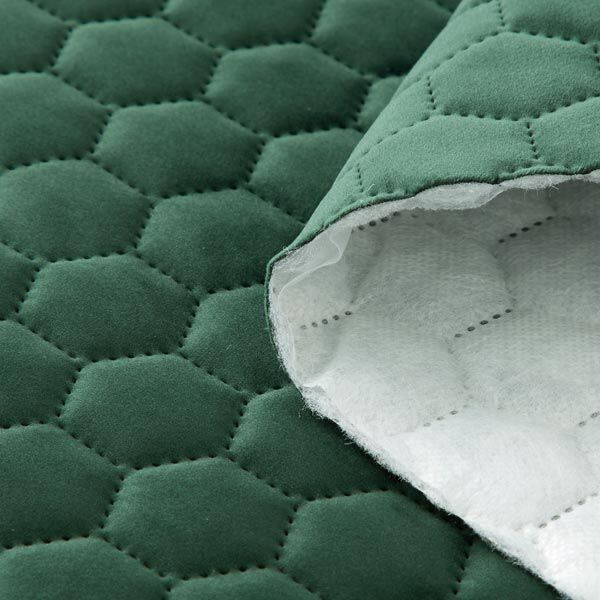Polsterstof quiltet fløjl vokstavle – mørkegrøn,  image number 3