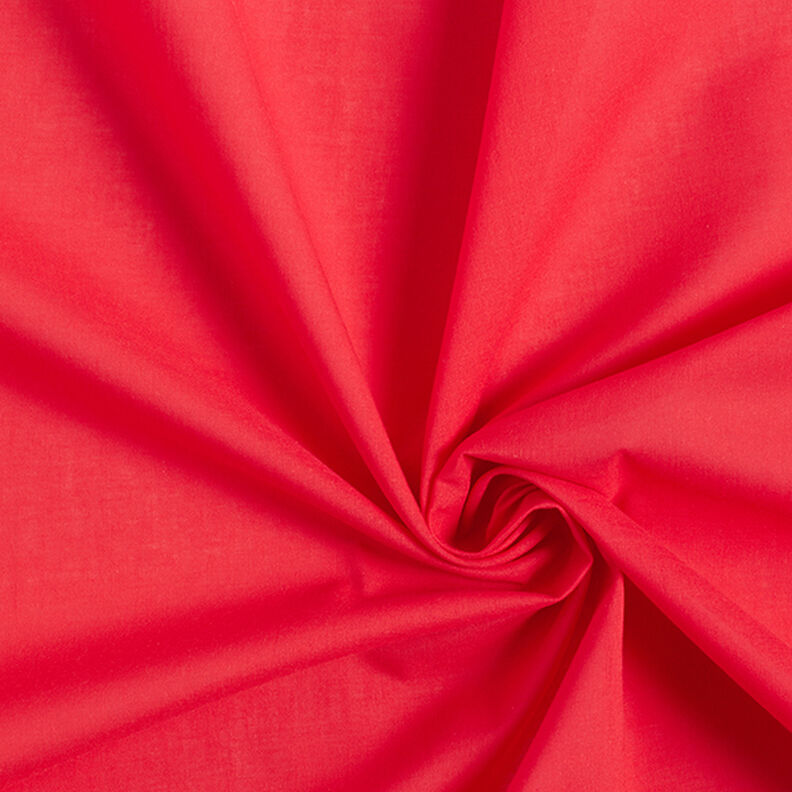 Bomuldsbatist ensfarvet – rød,  image number 1