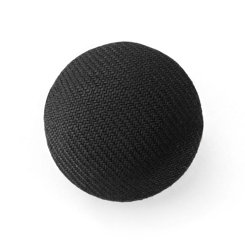 Betrukket Halvkugle knap Gloss – sort,  image number 1