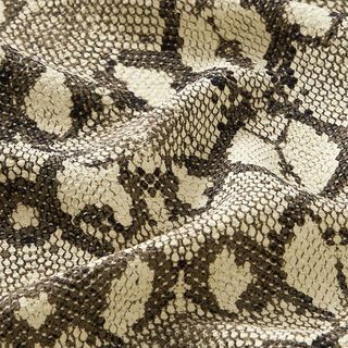 Viskosestof slangeprint – beige, 