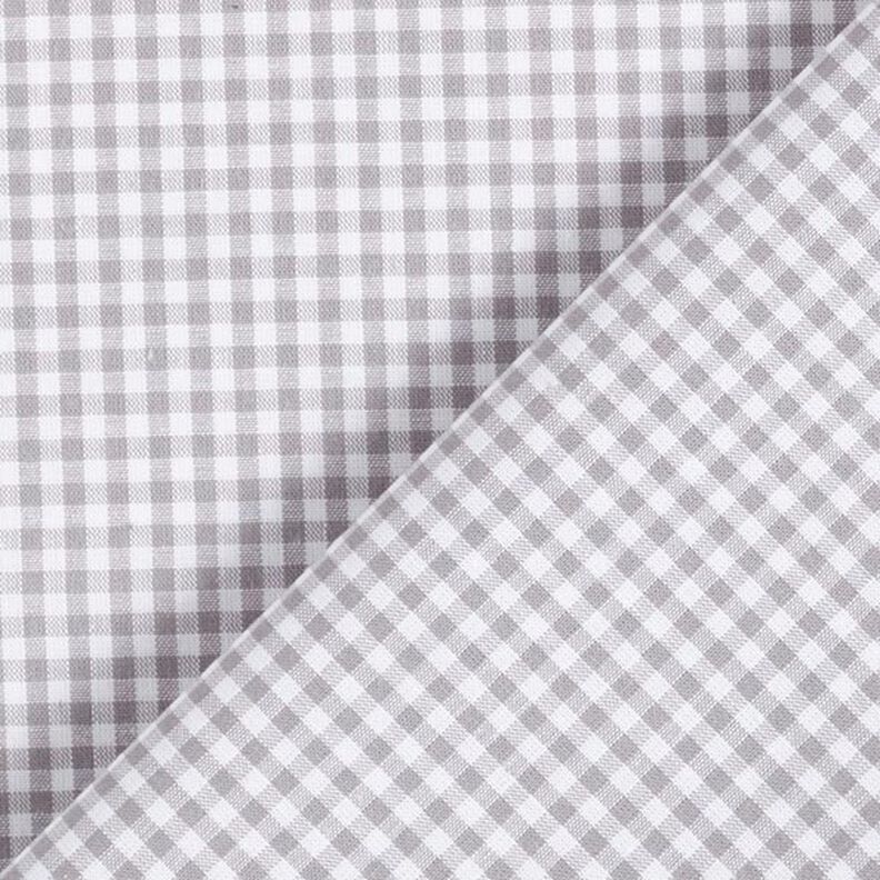 Bomuldspoplin Små vichytern, garnfarvet – grå/hvid,  image number 6