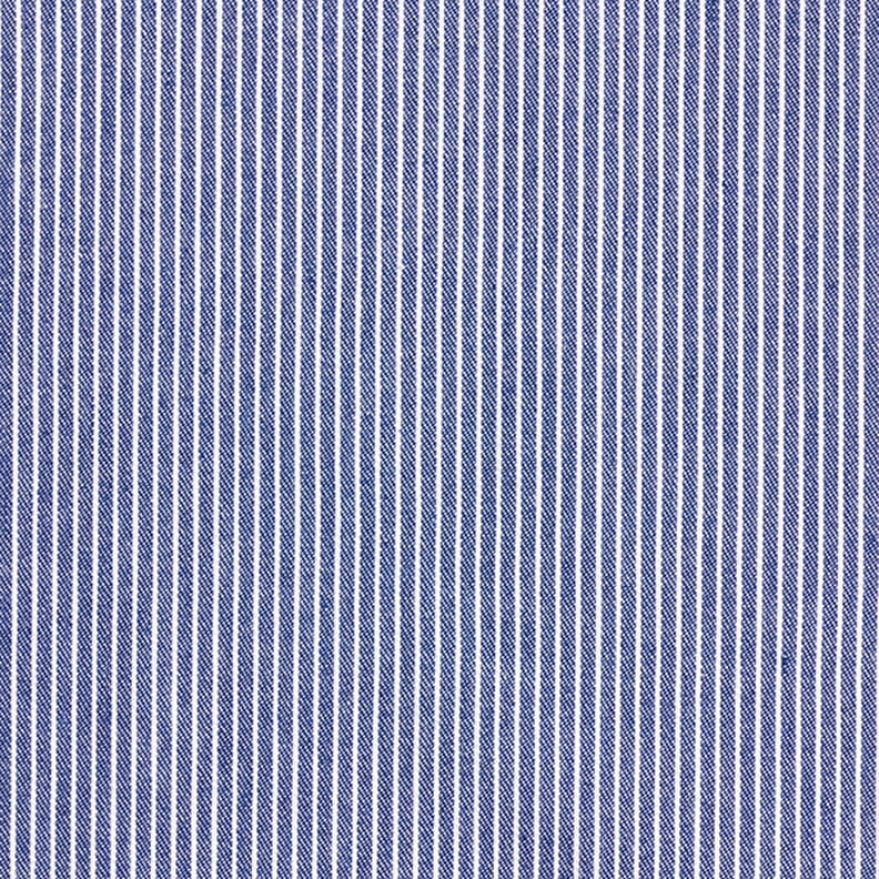 Blusestof Bomuldsblanding Striber – marineblå/hvid,  image number 1