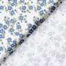 Bomuldspoplin blomsterhav – jeansblå/hvid,  thumbnail number 4