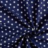 Bomuldspoplin mellemstore stjerner – marineblå/hvid,  thumbnail number 5