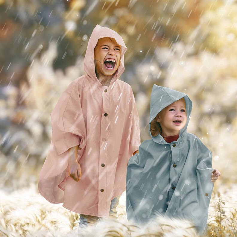 Stof til regnjakker ensfarvet – lys gammelrosa,  image number 7