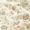 Musselin/Dobbelt-Crincle stof Pindsvin og skovplanter &ndash; uldhvid,  thumbnail number 2