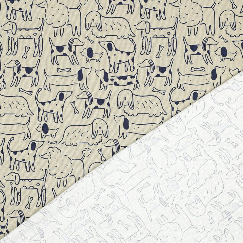 Bomuldsjersey hunde | by Poppy – anemone/marineblå,  image number 4