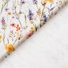 Dekorationsstof Bomuldskiper vilde blomster – elfenben/lilla,  thumbnail number 4