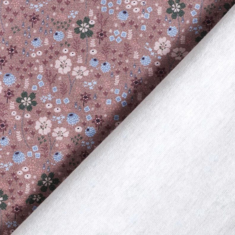 Bomuldsjersey blomsteng i skoven Digitaltryk – mørk gammelrosa,  image number 4