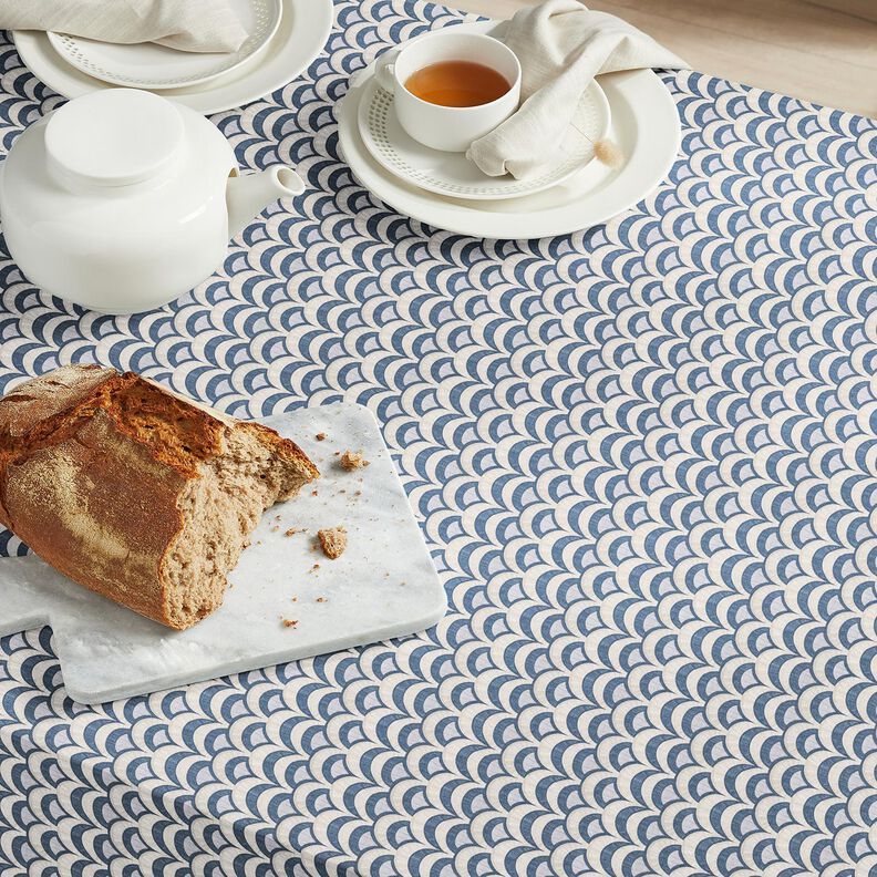 Bomuldsstof Poplin elegante buer – blågrå/lys taupe,  image number 7