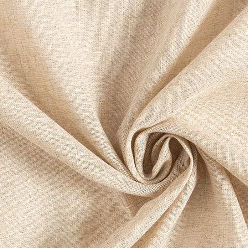 Dekorationsstof Voile Lurex – natur/guld,  image number 1