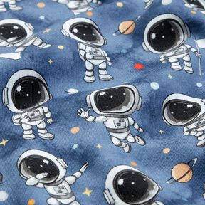 Sweatshirt lodden seje astronauter Digitaltryk – blågrå, 