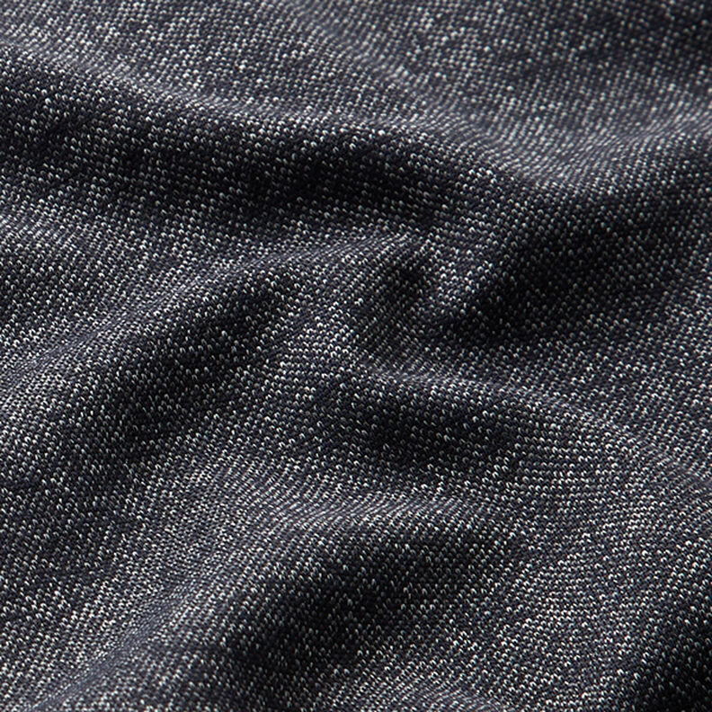 Piqué jersey melange – natblå,  image number 2