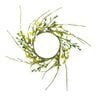 Dekoration blomsterkrans med bær [Ø11 cm/ 39 cm] – hvid/grøn,  thumbnail number 1
